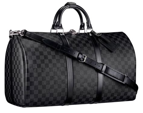 black louis vuitton duffle bag.